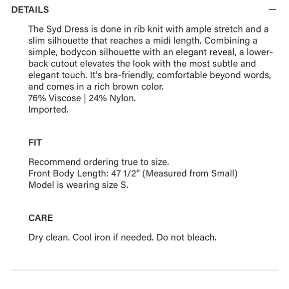 NWT Rails Syd Dress Toffee Large $300 - Picture 6 of 6